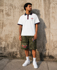 Unisex Color Block Polo Shirt